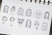 Women's Portraits Doodle Ink Pen Art, a Person Illustration by Chloe's Illustrations (Thumbnail 2 of 3)