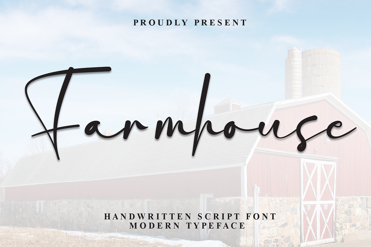 Farmhouse | Script Font, a Handwritten Font by Scratchones (Photo 1 of 8)