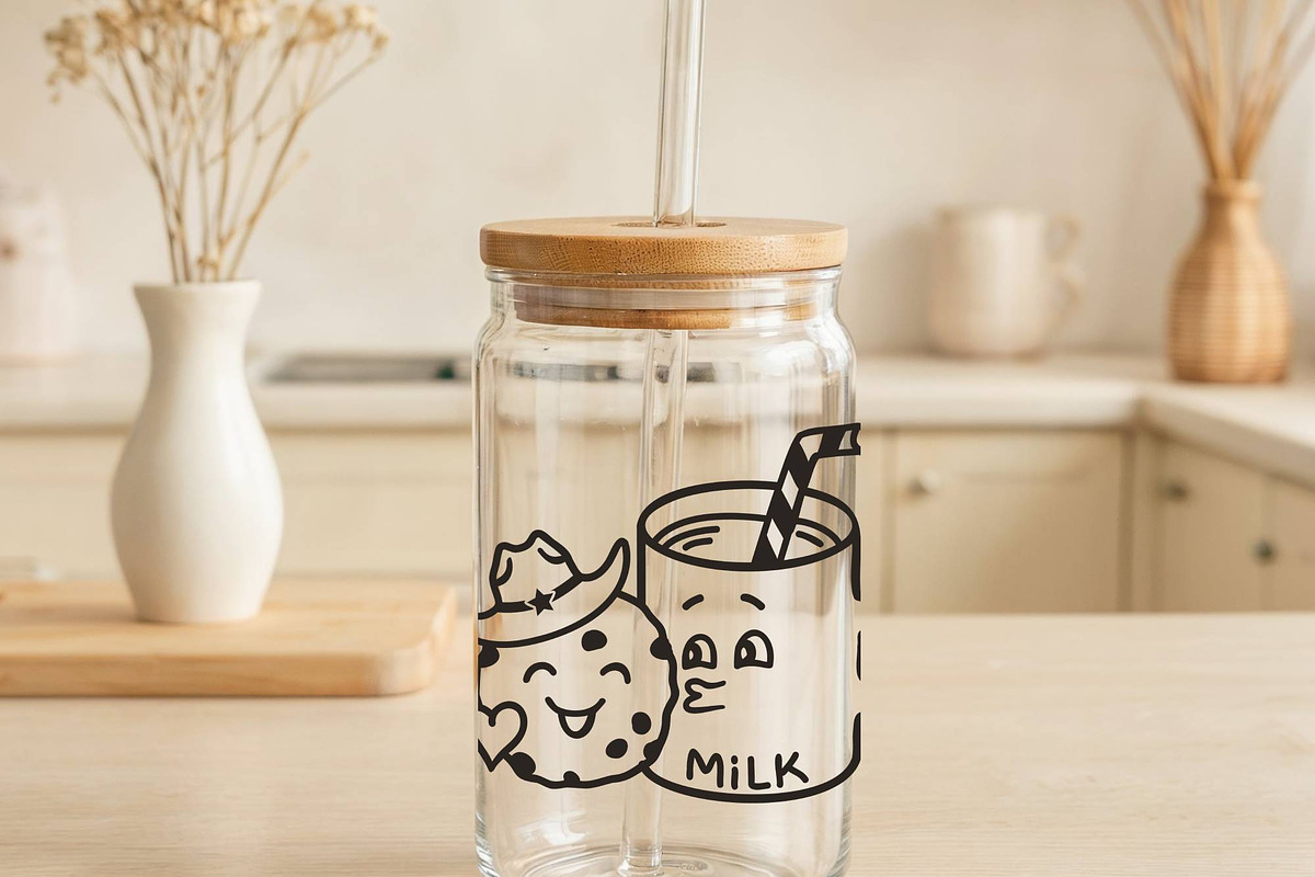 Cowboy Cookie Clipart Funny Milk SVG, a Graphic by TanchaArt (Photo 2 of 10)