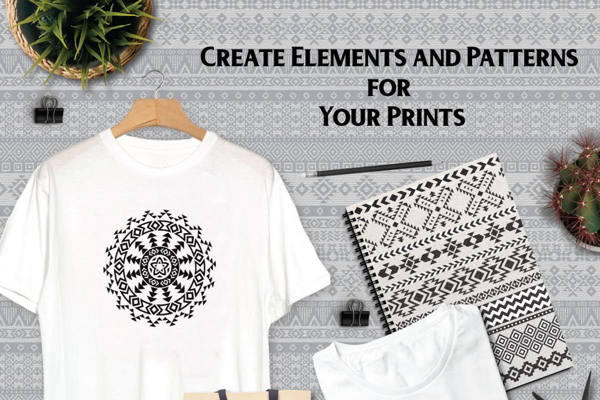 80 Tribal Pattern Brushes, a Brush Add-On by Elinorka (Photo 6 of 7)