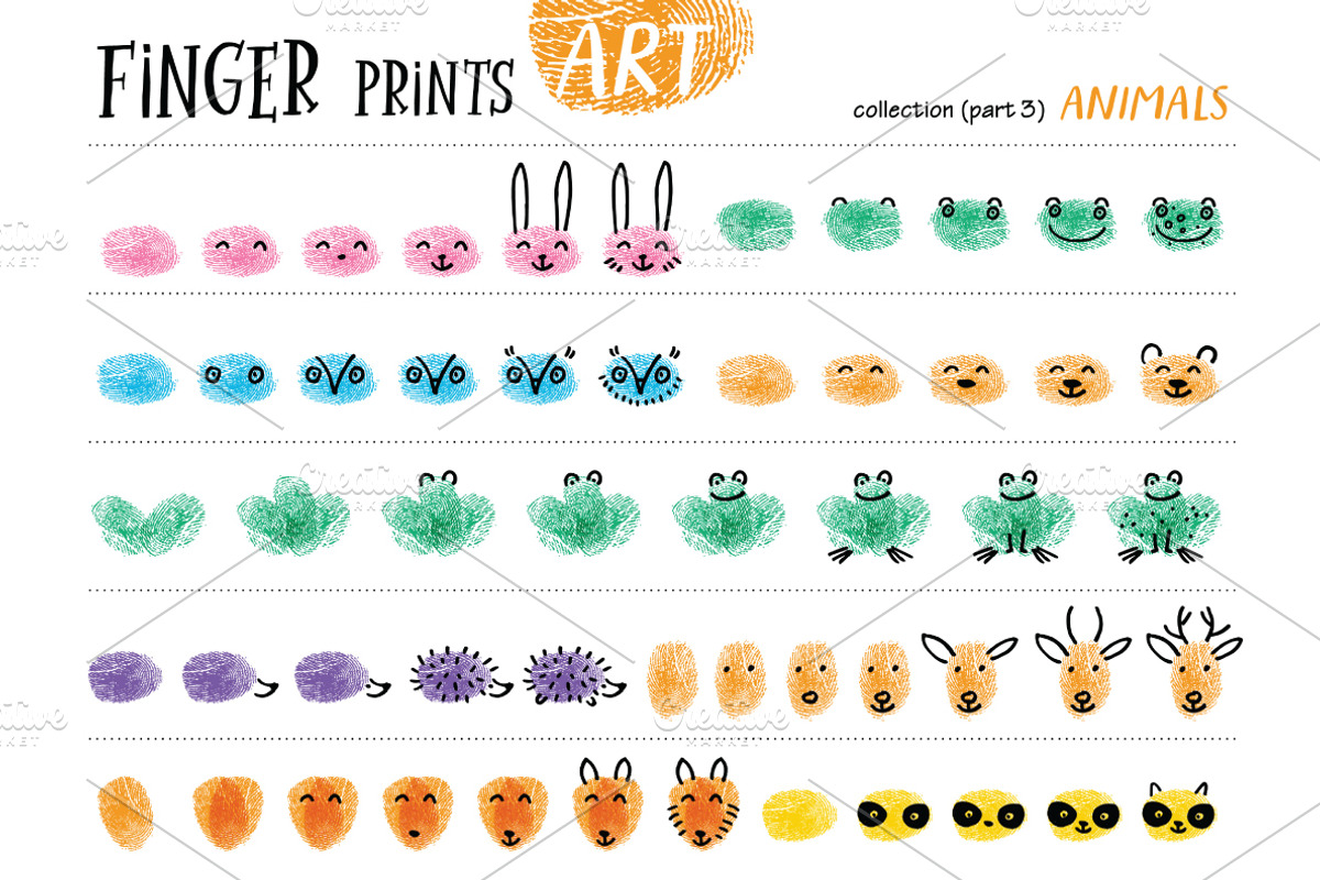 Finger prints ART, an Animal Illustration by Alena Razumova (Photo 11 of 14)