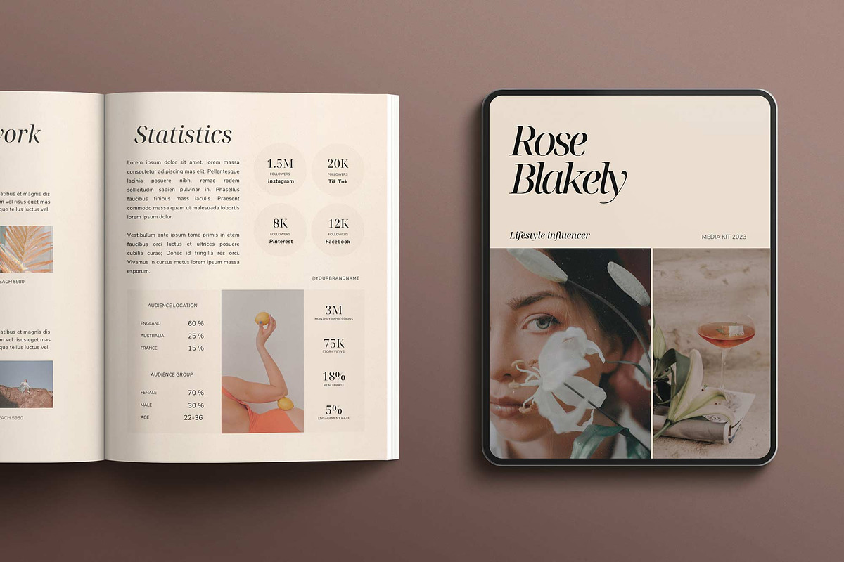 LEMONADE | Media Kit Canva Template, a Print Template by Sierra Creative Studio (Photo 10 of 10)