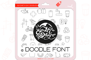 Earth Day Doodles - Dingbats Font