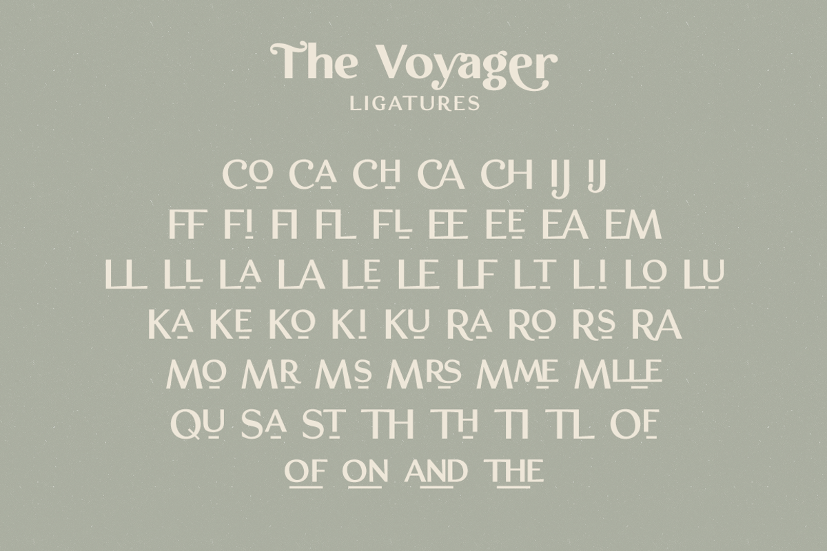 The Voyager ligature font, a Sans Serif Font by Ana's Fonts (Photo 7 of 12)
