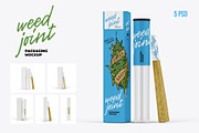 Weed Joint Pre-Roll Mockup - 5 PSD, a Product Mockup by easymock 2 (Thumbnail 1 of 11)