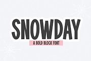 Snowday | Fun Block Font, a Font by KA Designs (Thumbnail 1 of 9)