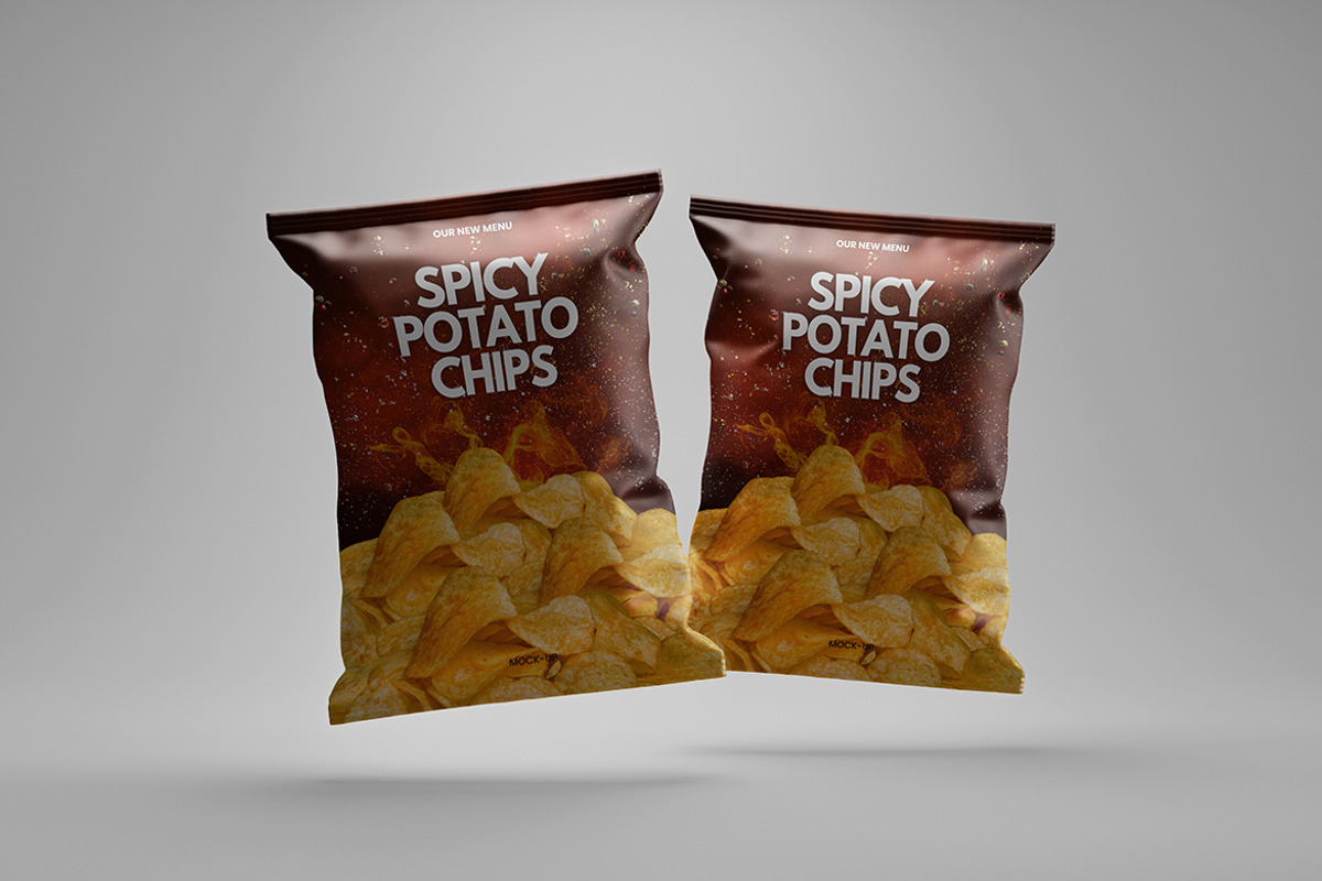 Chips packaging mockup Graphic Templ, an Advertising Mockup by Creative_A23 (Photo 4 of 6)