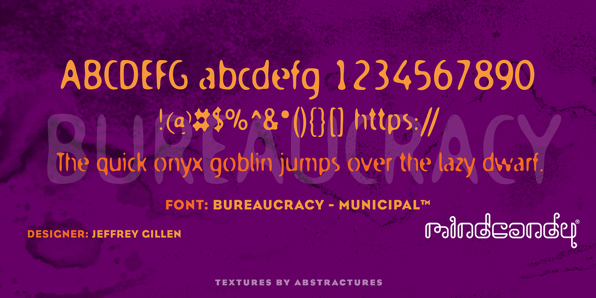 Bureaucracy™, a Font by MINDCANDY (Photo 1 of 4)