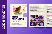 School Promotion Bifold Brochure, a Brochure Template by MMPixelCraft (Thumbnail 1 of 4)