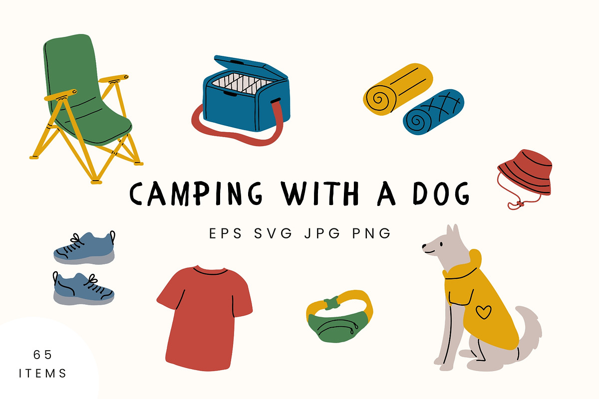 Camping gear set, a Sport Illustration by Kristina Chistiakova (Photo 1 of 3)