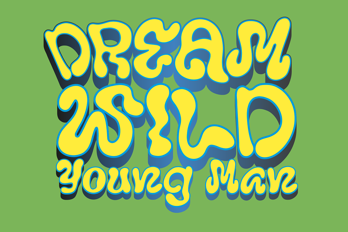 Blompsy – Quirky Psychedelic Font, a Font by Pokal Studio (Photo 5 of 12)