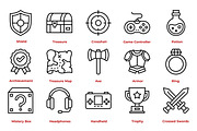 Gaming Icon Set, an Outline Icon by Tekuni (Thumbnail 4 of 10)