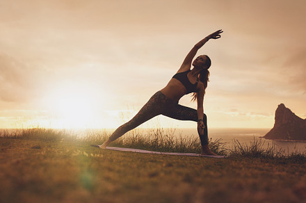 Utthita Parsvakonasana yoga, a Sports & Recreation Photo by Jacob Lund