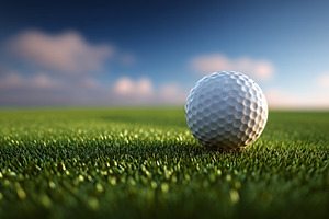 White golf ball on vibrant grass, a Sports & Recreation Photo by MistyDay