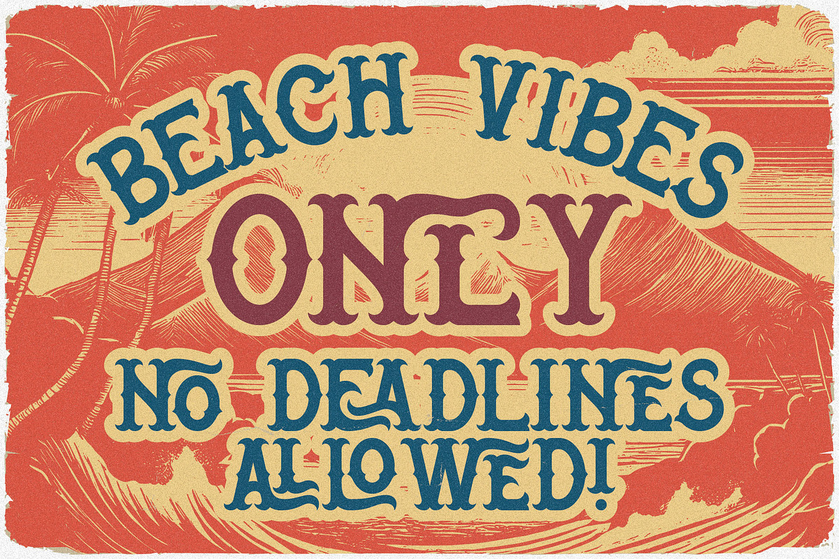 Aloheaven Vintage Label Font, a Serif Font by JumboDesign (Photo 2 of 5)