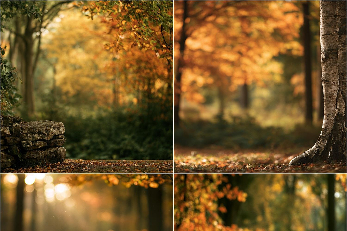 40 Fall Forest Digital Backdrops, a Background Graphic by Walllow Creatives (Photo 3 of 3)