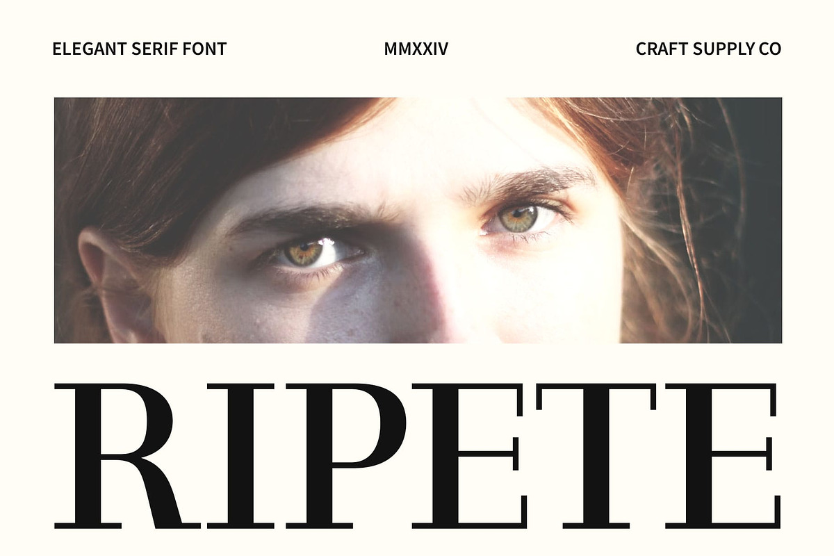 Ripete – Modern Serif, a Serif Font by Craft Supply Co. (Photo 1 of 8)