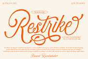 Restrike Elegant Script Font, a Script Font by Arendxstudio (Thumbnail 1 of 9)