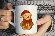Patchwork Christmas Snowman PNG, an Illustration by Designworld (Thumbnail 4 of 5)