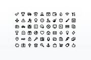 Outline Style Pictogram Set, an Icon by Web Icon Set (Thumbnail 1 of 2)