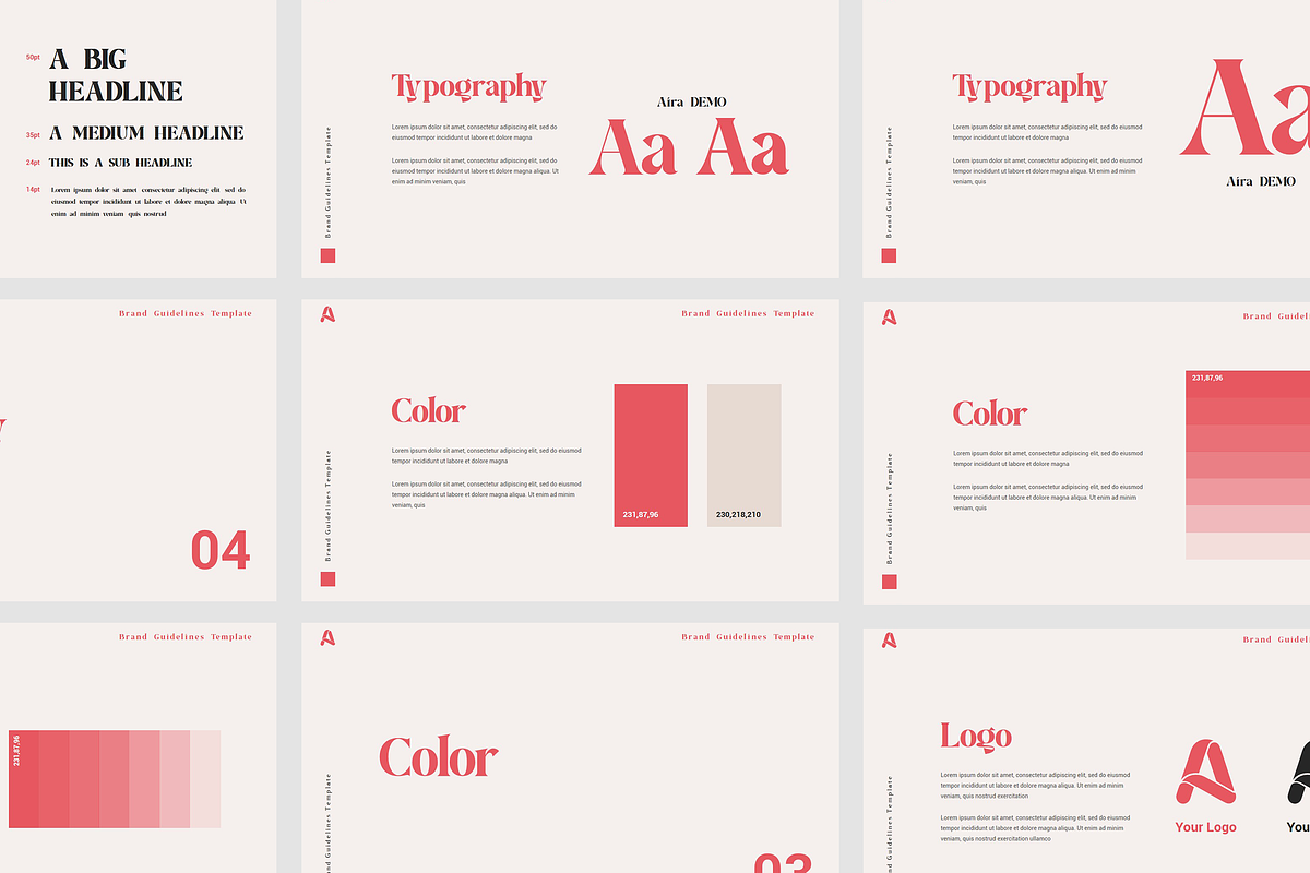 Brand Guideline Powerpoint Template, a Presentation Template by Azruca (Photo 3 of 4)