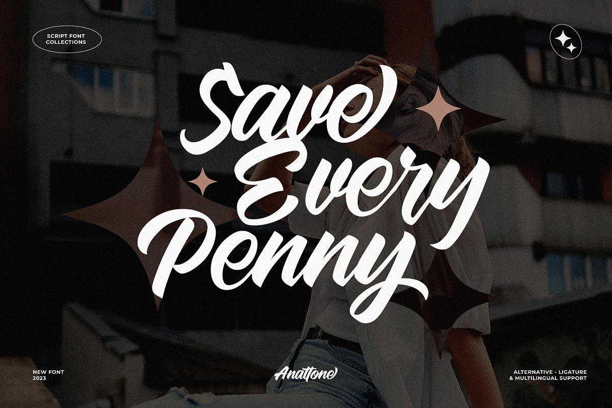 Anattone - Modern Script Font, a Script Font by Lettermine (Photo 3 of 9)