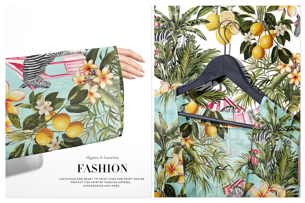 Costa Flores Tropical Lemon Pattern, a Pattern Graphic by Pink Linen (Photo 9 of 10)