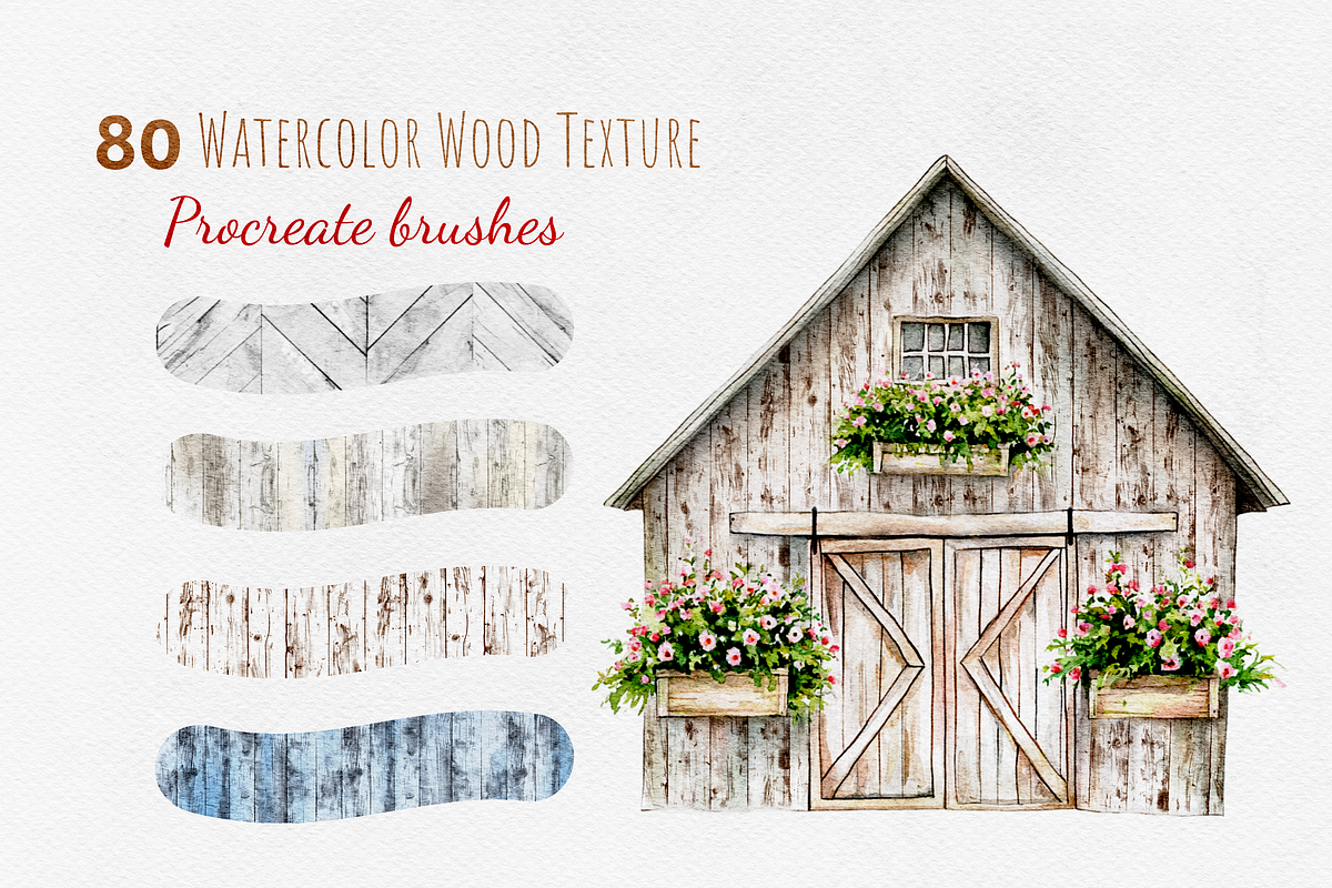 Procreate Watercolor Wood Texture, a Brush Add-On by HopeArtIllustration (Photo 1 of 8)