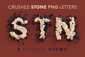 Crushed Stones - 3D Lettering