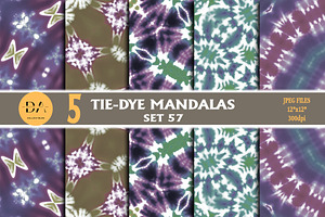 Tie Dye Mandalas Set 57