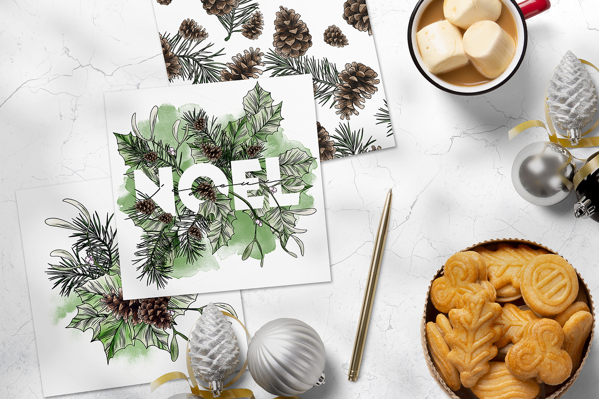 Watercolor christmas illustrations, a Decorative Illustration by Tanya Vollar (Photo 2 of 12)