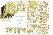 Watercolor Grapes Clipart Set, a Food Illustration by Jeanna Draw (Thumbnail 8 of 12)