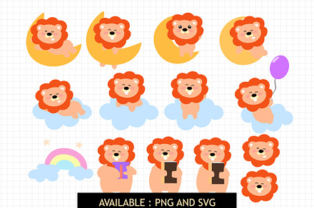 Kawaii Lion collection