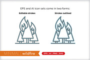 Minimal wildfire icon set, an Outline Icon by Picture Window (Thumbnail 2 of 5)