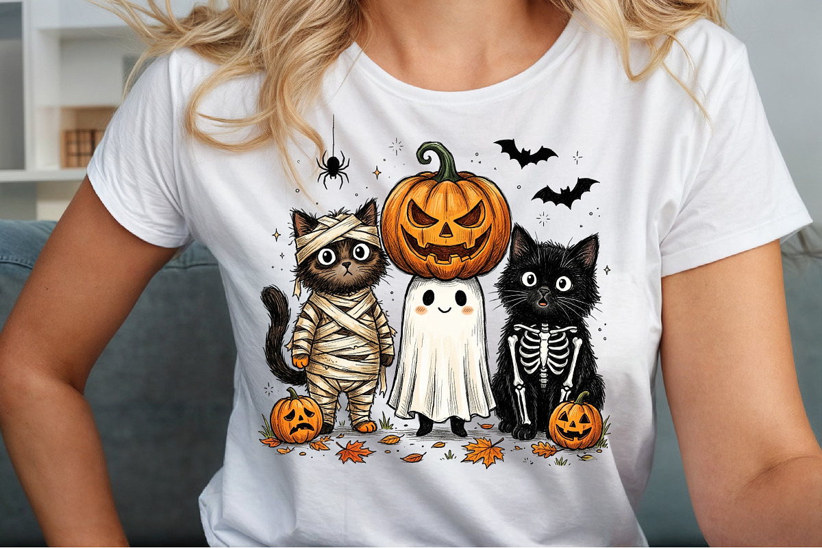 Funny Halloween Png Spooky Cat Png, a Work Illustration by Sublimation Artist (Photo 5 of 9)