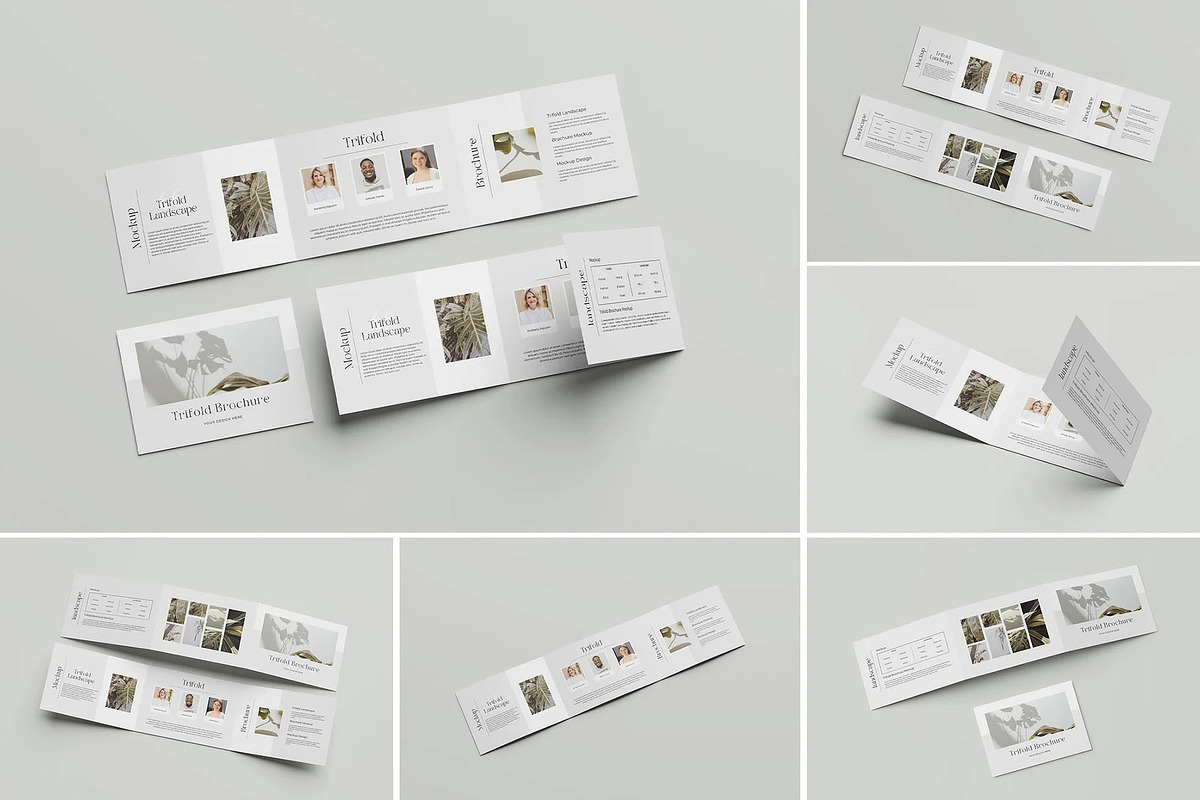 A4 Landscape Trifold Brochure Mockup, an Advertising Mockup by Hubzway (Photo 1 of 7)