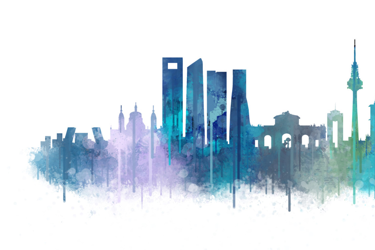 SPAIN Madrid Skyline. Ultra HighRes, an Illustration by HQPhoto Store (Photo 2 of 3)