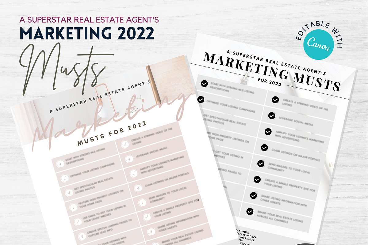 Editable Agent Marketing 2022 CANVA, a Stationery Template by RealEstateDreams (Photo 1 of 6)