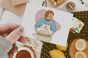 People baking, a Food Illustration by handsketched (Thumbnail 8 of 10)