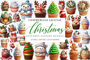 Christmas Cupcake Sublimation PNG, an Illustration by SinaCreation