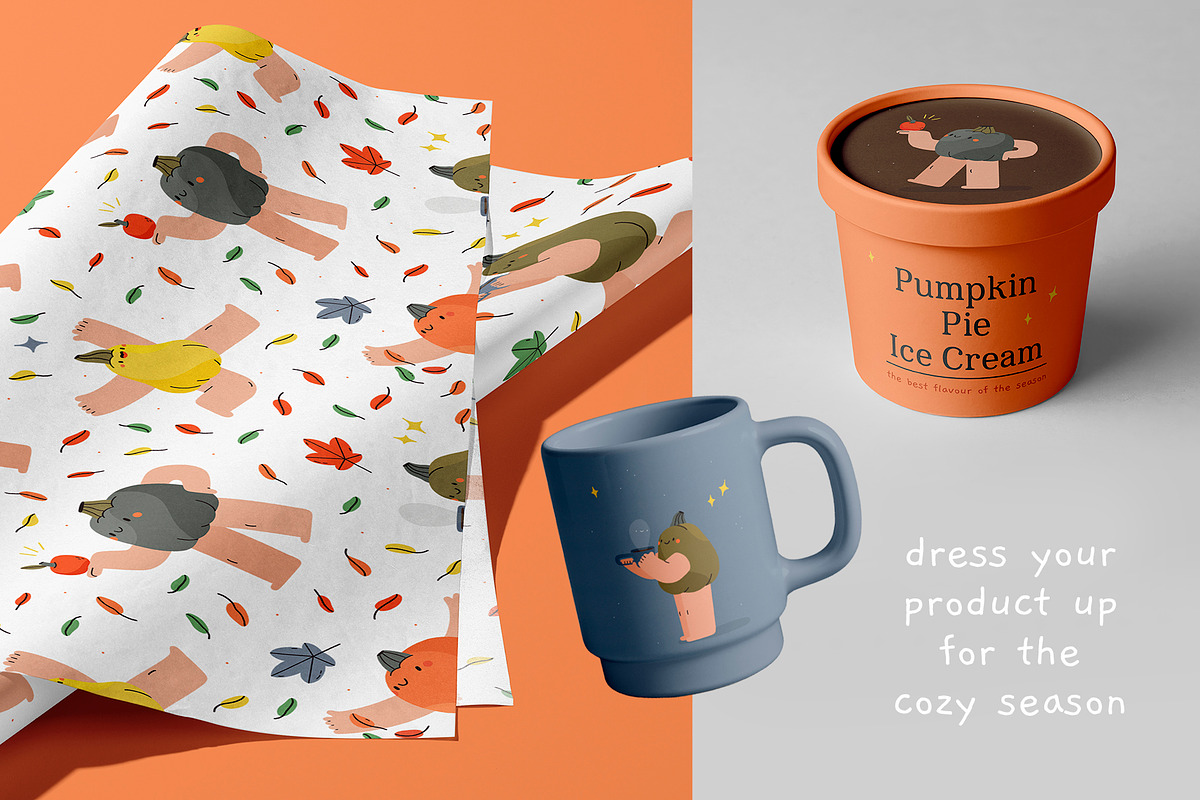 Pumpkin Season Pattern + Characters, a Pattern Graphic by iliveinoctober (Photo 6 of 11)
