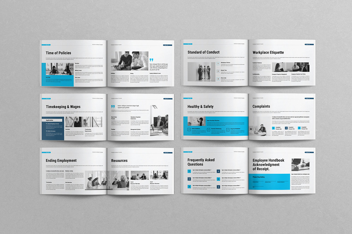 Employee Handbook Template Landscape, a Brochure Template by Work-Envance (Photo 10 of 10)