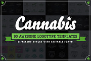 Awesome Cannabis Logotype Templates, a Branding & Logo Template by Ckybe's Corner (Thumbnail 1 of 6)