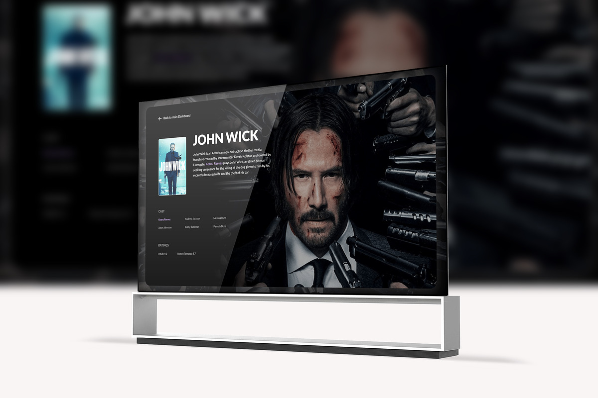 4K OLED TV Mockup, a Product Mockup by Design by Mirko (Photo 8 of 8)