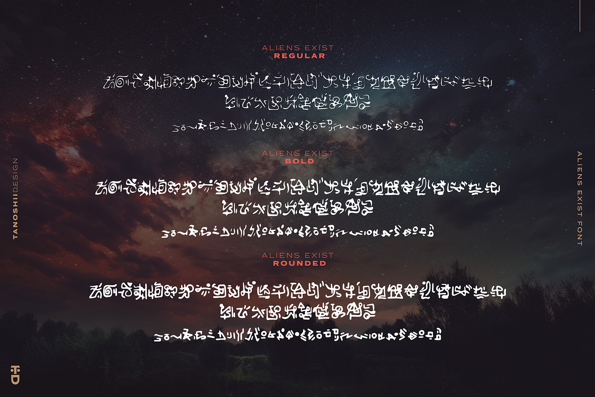 Aliens Exist - Font, a Symbol Font by TANOSHII DESIGN (Photo 7 of 8)