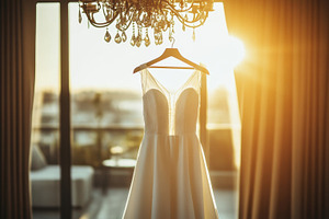 Sunset light wedding dress, a Photo by Beautiful things