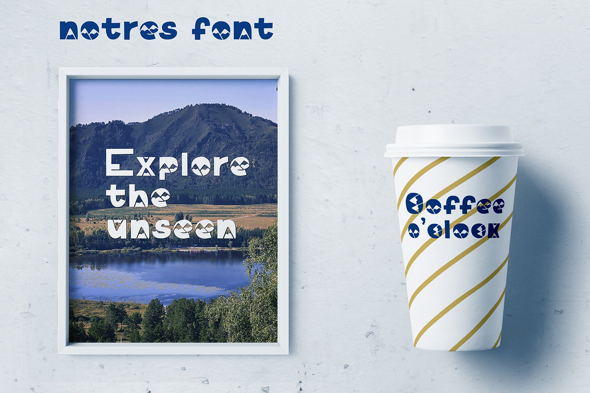 Decorative font. Notres letters preview 8