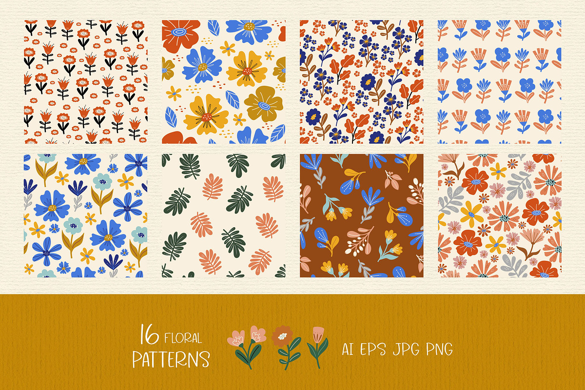 Wildflower Meadow patterns & clipart, a Pattern Graphic by EltaMaxArt (Photo 4 of 8)