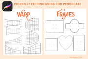 Procreate Lettering Template Grids, a Brush Add-On by The Pigeon Letters (Thumbnail 5 of 10)