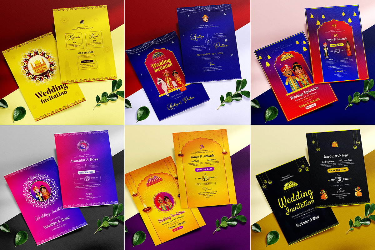 Wedding Invitation Cards Set, an Invitation Template by Creative Hatti (Photo 5 of 6)